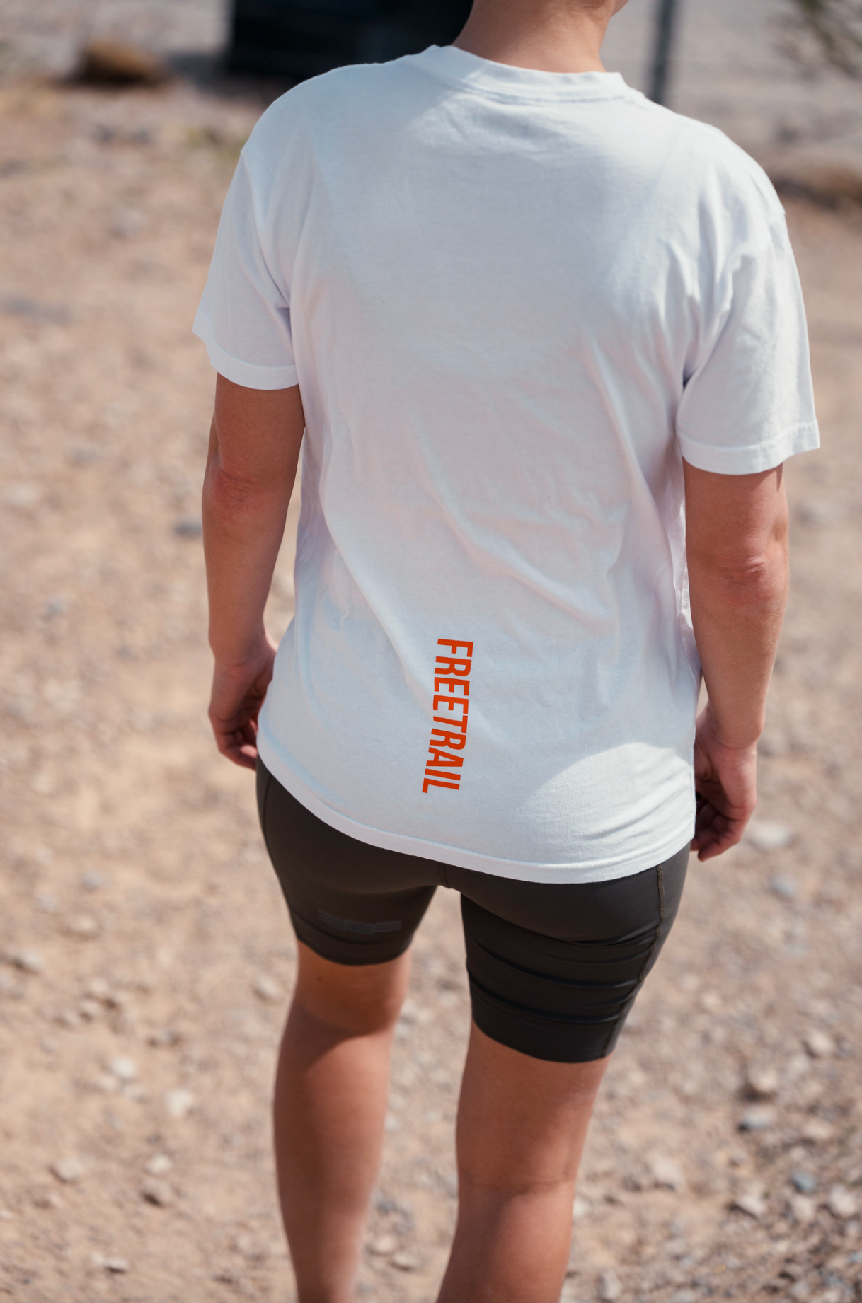 White and Orange Freetrail Tee