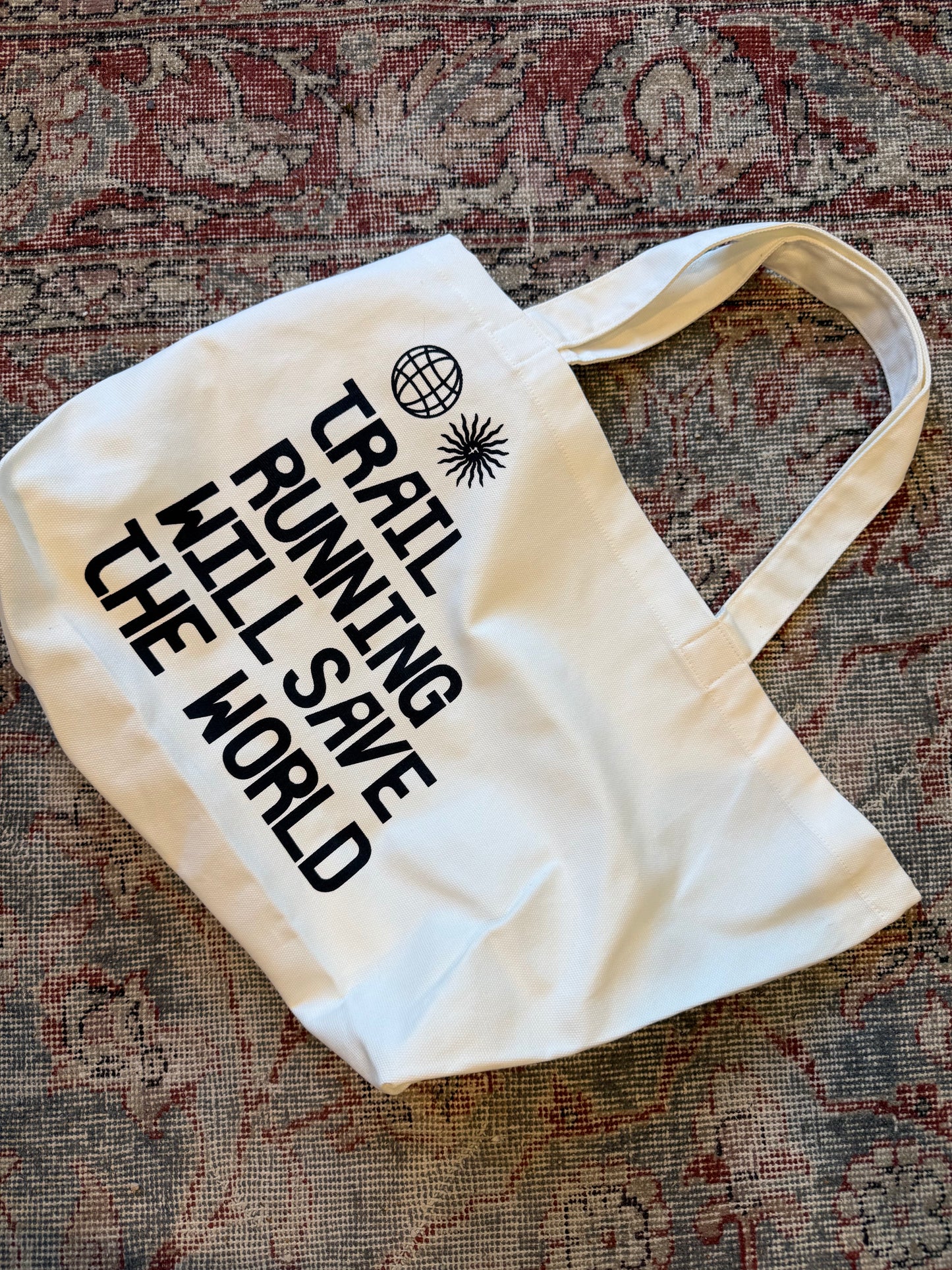 Trail Running Will Save The World Canvas Bag