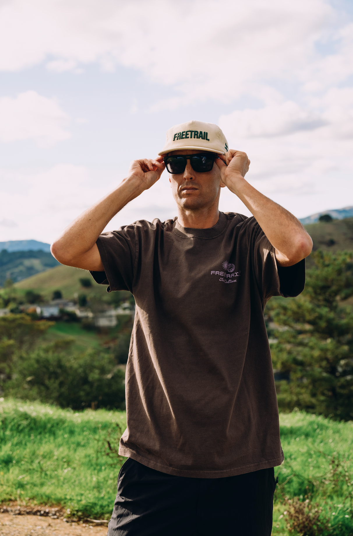 Trail Running Will Save The World Tee - Faded Brown