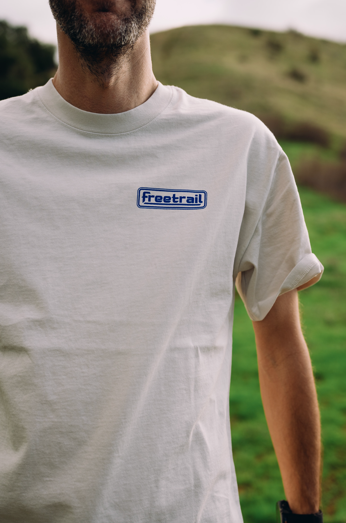 Trail Running Will Save The World Tee - Faded Bone